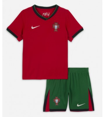 Portugal Replica Home Stadium Kit for Kids Euro 2024 Short Sleeve (+ pants)